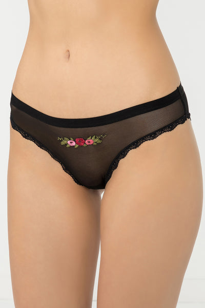 Transparent Embroidered Panty
