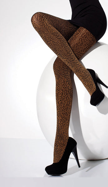 Leopard Print Fashion Tights by Day Mod