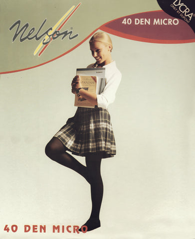 Nelson's Back to School 40 Den Opaque Tights by Tightso